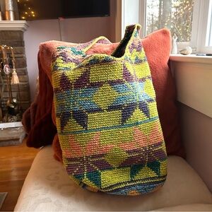 Multicolor Geometric Women's Tote